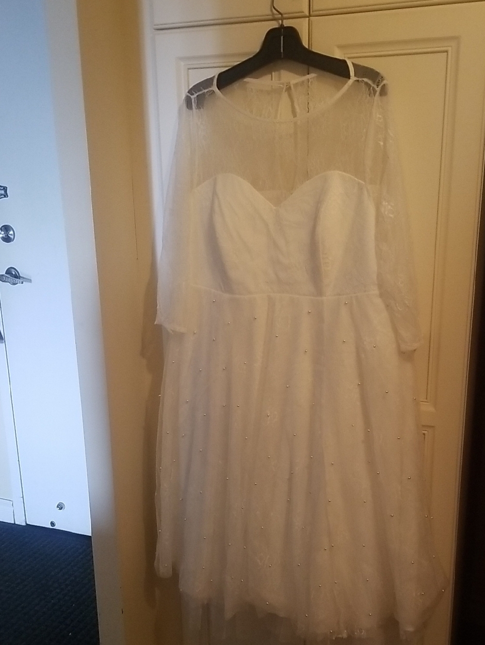 Torrid White Lace Long-Sleeve Tulle Wedding Dress Sz 20